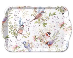 Tray melamine 13x21 cm Busy birds