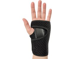 Trebin Polsbrace Links met Spalk - Polsspalk - Ademend Mesh - Verstelbaar - One Size - Zwart