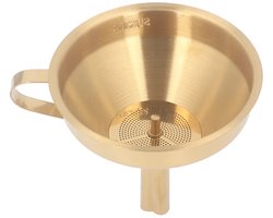 Trechter van roestvrij staal 304 - met filter - gekleurde titanium keukenolietrechter - verwijderbaar filter - wijntrechter huishoudelijke gadgets - verdikte roestvrijstalen olie-waterscheider - trechterfilter - multifunctioneel keukengereedschap (2