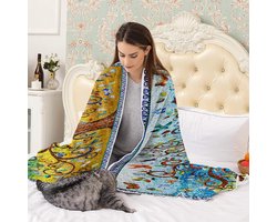 Tree of Life Gooi Deken, Boho Zachte Gezellige Warme Flanellen Deken, Lichtgewicht Decoratieve Airconditioning Deken, Slaapbank Bed Woonkamer Decoratie voor Volwassenen Kinderen 150 cm x 100 cm