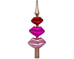 Tree topper glass lips H26cm w/box