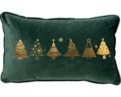 TREES - kussenhoes 30x50 cm - kerst - Mountain View - groen
