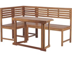 TREIA - Tuinset voor 4 - Lichte houtkleur - Acaciahout
