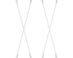 Trekstangen voor Gordijnen - Raamdecoratie Accessoires - Jaloezieën Bediening - Transparant Design - 30 cm - Wit