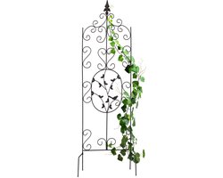 trellis metaal - 122 x 34,5 cm - klimplanten - zwart