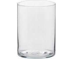 Trend Candles Theelichthouder - transparant - glas - hoog model - 5,5 x 6,5 cm - Glazen kaarsenhouders - Woondecoraties