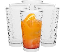 Trend for home - Set van 12 timeless longdrinkglazen - 370 ml - sap glas - longdrinkbeker - longdrinkglas - vaatwasser bestendig - collectie Lotte
