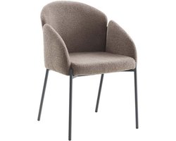 Trend Living Hidde Eetkamerstoel - Bruin - Stof - Stoel - Normale eetkamerstoel - Met Armleuning