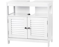 Trend24 Badkamerkast - Wastafel onderkast - Badkamer kast - Badkamermeubel - MDF - 30 x 60 x 60 cm - Wit