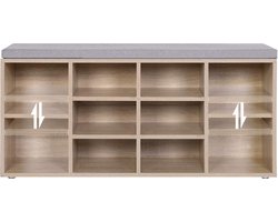 Trend24 Schoenenkast - Schoenen opbergsysteem - Opbergkast - Schoenenbank - Schoenkast - Spaanplaat - 104 x 30 x 48 cm - Bruin