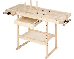 Trend24 Werkbanken - Workmate - Werktafel - Max 200 kg - Hout - 127 x 57,5 ​​x 82,5