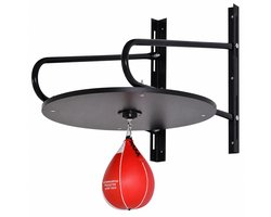 Trendique - Boksbal - Fitness - Speedball - In hoogte verstelbaar platform - Draaibare wandbevestiging - Stevige stalen constructie