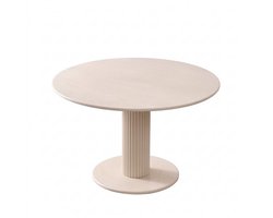 Trendique - Moderne Ronde Eettafel - Tafel in massief houten stijl met stabiele voet - Minimalistische Keuken- en Woonkamermeubelen