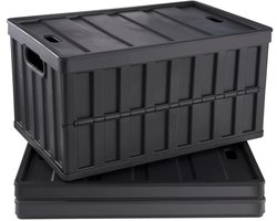 Trendique - Opbergbox - Opbergdoos - Opbergboxen - Opbergbox met deksel - Opbergboxen met deksel - Opbergbak - 65 Liter - 3 Stuks