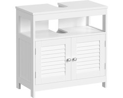 Trendique - Wastafelonderkasten - Wastafelmeubel - Wastafelkast - Wastafel onderkast - Wastafelkastje onderkast - 60X60X30CM - Wit