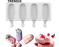 TRENDIZ Magnum mold - ijsjes vorm - siliconen mal - inclusief 20 houten stokjes -magnum vorm silicone - magnum ice mold - magnums maker -shock mold -