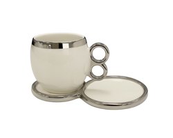 Trendmax - Luxe 12-Delige Koffieset - Zilveren Accenten - Modern Design
