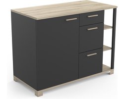 Trendmeubel - keukenkast - onderkast Atelier 120cm keukenelement met 1 deur en 3 laden