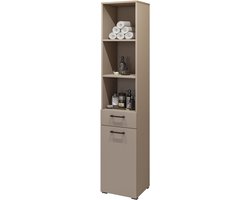 Trendmeubel - Mielo Badkamerkast - Met Wasmand, deur en lade - Beige