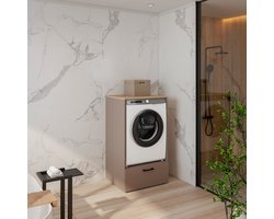 Trendmeubel - Mielo Wasmachine en droger ombouw - Met lade - Beige