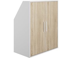 Trendmeubel - Opbergkast Zolder - 91,3 x 50 x 110 cm - Sonoma Oak-design