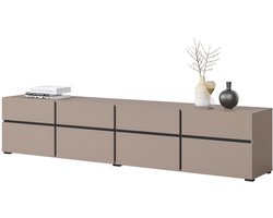 Trendmeubel - TV-Meubel Cain - Beige - Zwart - 225cm