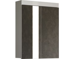 Trendteam - Amandabad 01 - Spiegelmeubel incl. spiegel- Glanzend wit