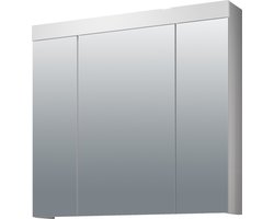 trendteam smart living Badkamer spiegelkast spiegel Devon, 80 x 75 x 16 cm wit hoogglans, wit met veel opbergruimte