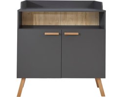 Trendteam smart living - commode commode - babykamer - matten - opbouwmaat (BxHxD) 96 x 105 x 78 cm - kleur grijs - 197663021
