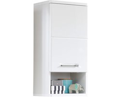Trendteam smart living - hangkast wandkast - badkamer - Monte - opbouwmaat (BxHxD) 37 x 76 x 28 cm - kleur wit hoogglans - 195650101