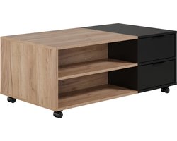 trendteam smart living Kendo salontafel, hout, bruin/zwart, 110 x 44 x 60 cm