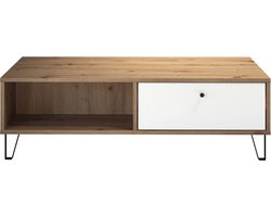 trendteam smart living Salontafel, body Artisan eiken, front wit mat, 110 x 37 x 60 cm