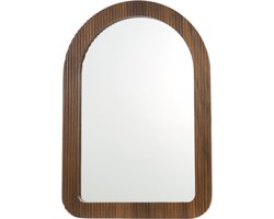 Trendy Meije® Boogspiegel - Walnoot Hout - 80x60 cm - Wandspiegel - Spiegel
