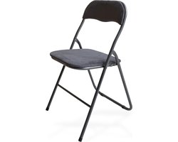 Trendy Meije Nova Klapstoel - Vouwstoel - Fluweel - Eettafelstoel - Opklapbare Stoel - 80x44x47 CM - Stoel - Velvet - Grijs
