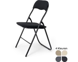 Trendy Meije Nova Klapstoel - Vouwstoel - Fluweel - Eettafelstoel - Opklapbare Stoel - 80x44x47 CM - Stoel - Velvet - Zwart