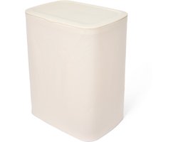 Trendy Meije - Wasmanden - Wassorteerder - Wasmand met Deksel - Wasmand 2 sorteer vakken - 90 Liter - Licht Beige