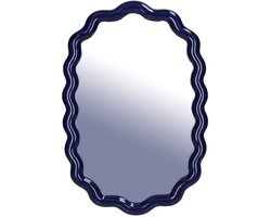 Trendy Spiegel Polyresin Blauw 23,5x2x34cm
