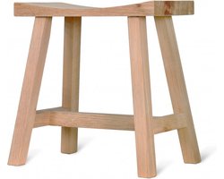 Trendyard Krukje Eiken 44 CM Hoog - Houten Krukje Eiken - Eikenhout - Houten Krukje - Binnen - Krukje Keuken - Krukje Woonkamer Hout
