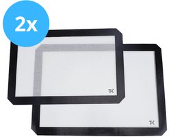 TrendyKitchen® Siliconen Bakmat – 2 Stuks - 42x30 cm - Hittebestendig tot 250 graden - Duurzaam & Herbruikbaar - Antikleef - Bakpapier alternatief
