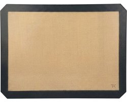 TrendyKitchen® Siliconen Bakmat - 42x30 cm - Ovenmat - Hittebestendig tot 250 graden - Duurzaam & Herbruikbaar - Antikleef - Bakpapier alternatief - Bruin