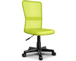 TRESKO® bureaustoel kantoorstoel draaistoel, met kunststof wielen, traploos in hoogte verstelbaar, gevoerde zitting, ergonomische vormgeving, SGS-geteste veer (lichtgroen)