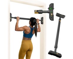 Trex Sport TX-020PB – Pull up Bar Deur – Optrekstang Deurpost – Veiligheidssysteem met Waterpas – Verstelbaar – Telescopisch & Stabiel – 72-110 cm – Max. 200 kg