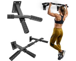 Trex Sport TX-030PB – Pull-up Bar – 2-in-1 – Optrekstang Muur – Wandrek Muurmontage – Met Ophangoog voor Bokszak – Heavy Duty Wandmodel – Belastbaar tot 250 kg