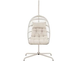 Trezza hangstoel met standaard beige.