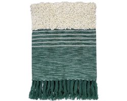 Tribal green throw