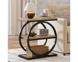 Tribesigns Bijzettafel - Bedtafel - Zijtafel - 30 x 60 x 65 cm - Nachtkastje Kleine Salontafel voor Woonkamer Slaapkamer - Eik