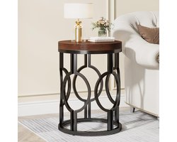 Tribesigns Bijzettafel - Bedtafel - Zijtafel - 45 x 45 x 60 cm - Nachtkastje Kleine Salontafel voor Woonkamer Slaapkamer - Bruin