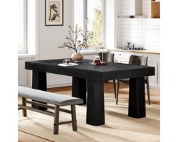 Tribesigns Bureau - Rechthoekig Computerbureau - Computer tafel - Bureautafel met 4 taps toelopende poten - Desk - 160 x 80 x 75 cm - voor studeerkamer, slaapkamer, woonkamer - Zwart