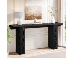Tribesigns Consoletafe - Houten Sidetable - Zwart - 160 x 30 x 80 cm - Console Tafel voor Hal, Woonkamer, Entree