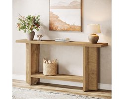 Tribesigns Consoletafe met Legplank- Sidetable - Bruin - 150 x 30 x 80 cm - Console Tafel voor Hal, Woonkamer, Entree, Foyer